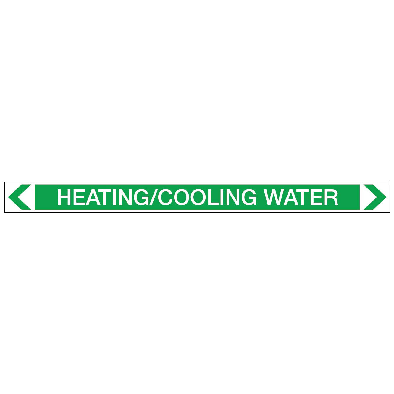 Water - Heating/Cooling Water - Pipe Marker Sticker