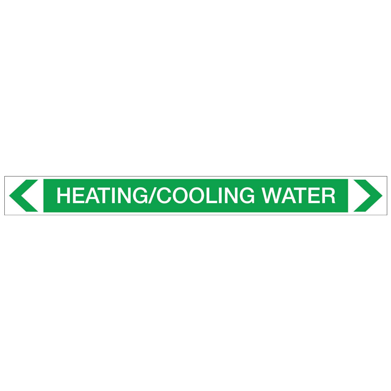 Water - Heating/Cooling Water - Pipe Marker Sticker