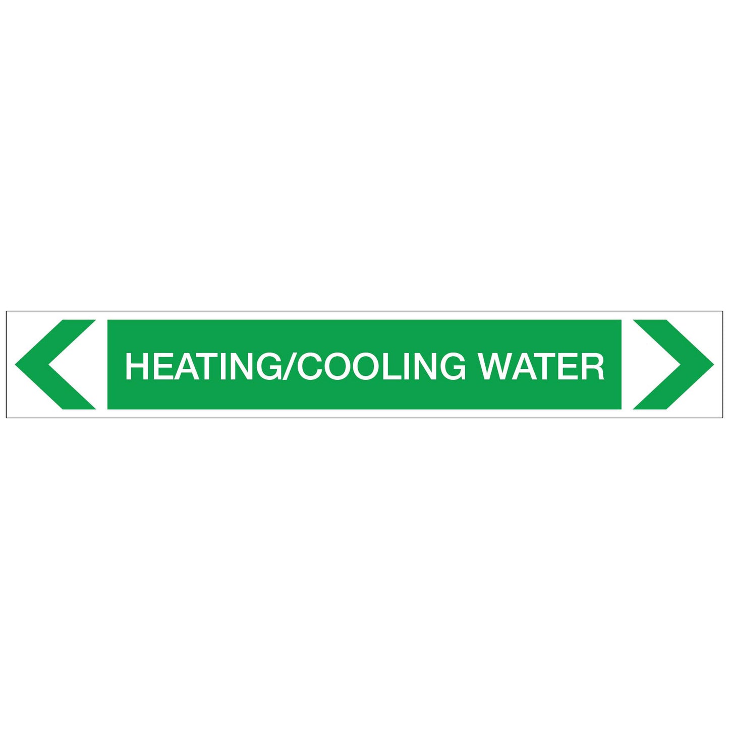 Water - Heating/Cooling Water - Pipe Marker Sticker