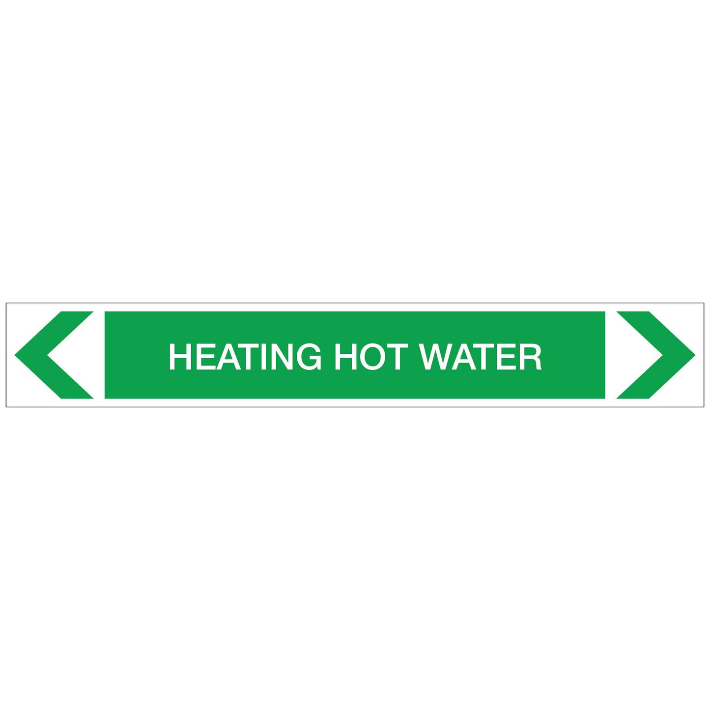 Water -  Heating Hot Water - Pipe Marker Sticker