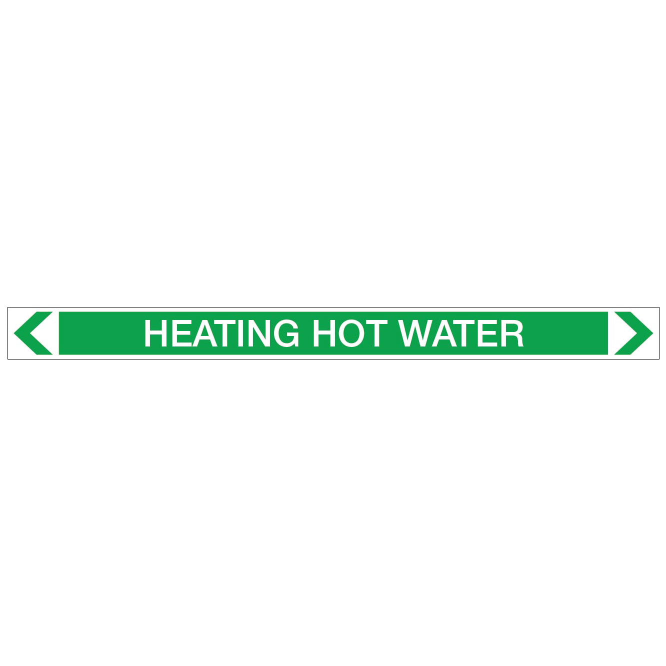 Water -  Heating Hot Water - Pipe Marker Sticker