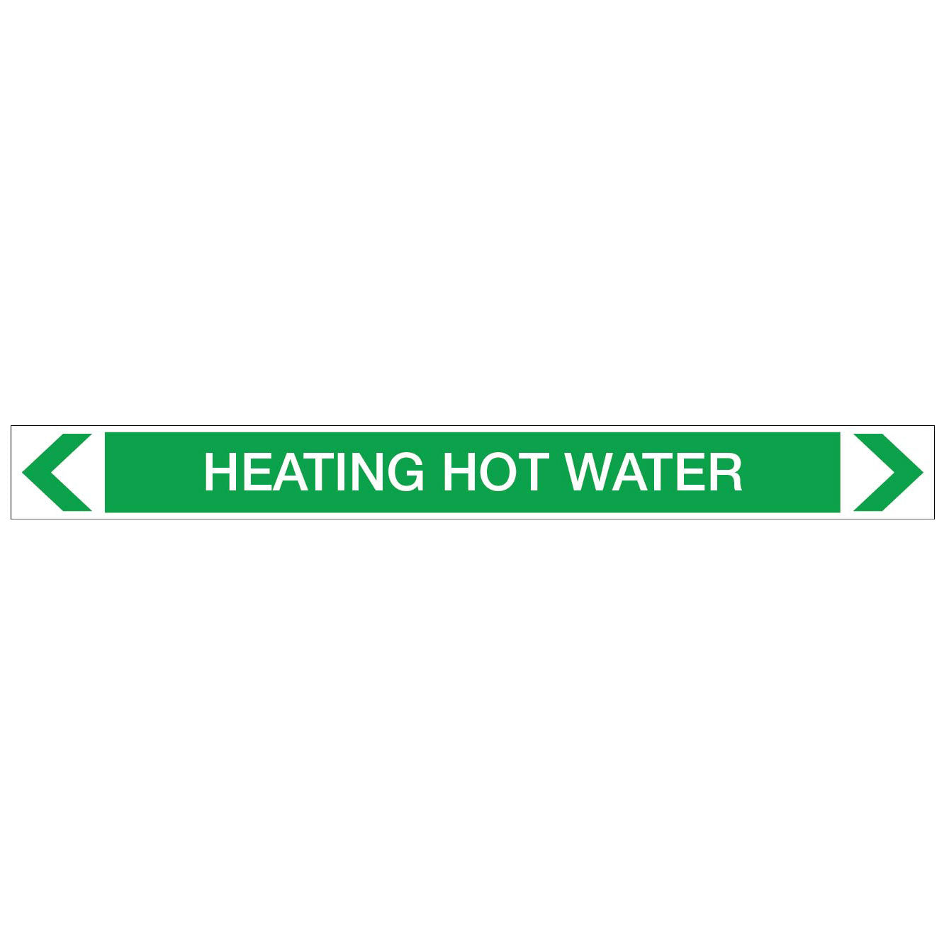 Water -  Heating Hot Water - Pipe Marker Sticker