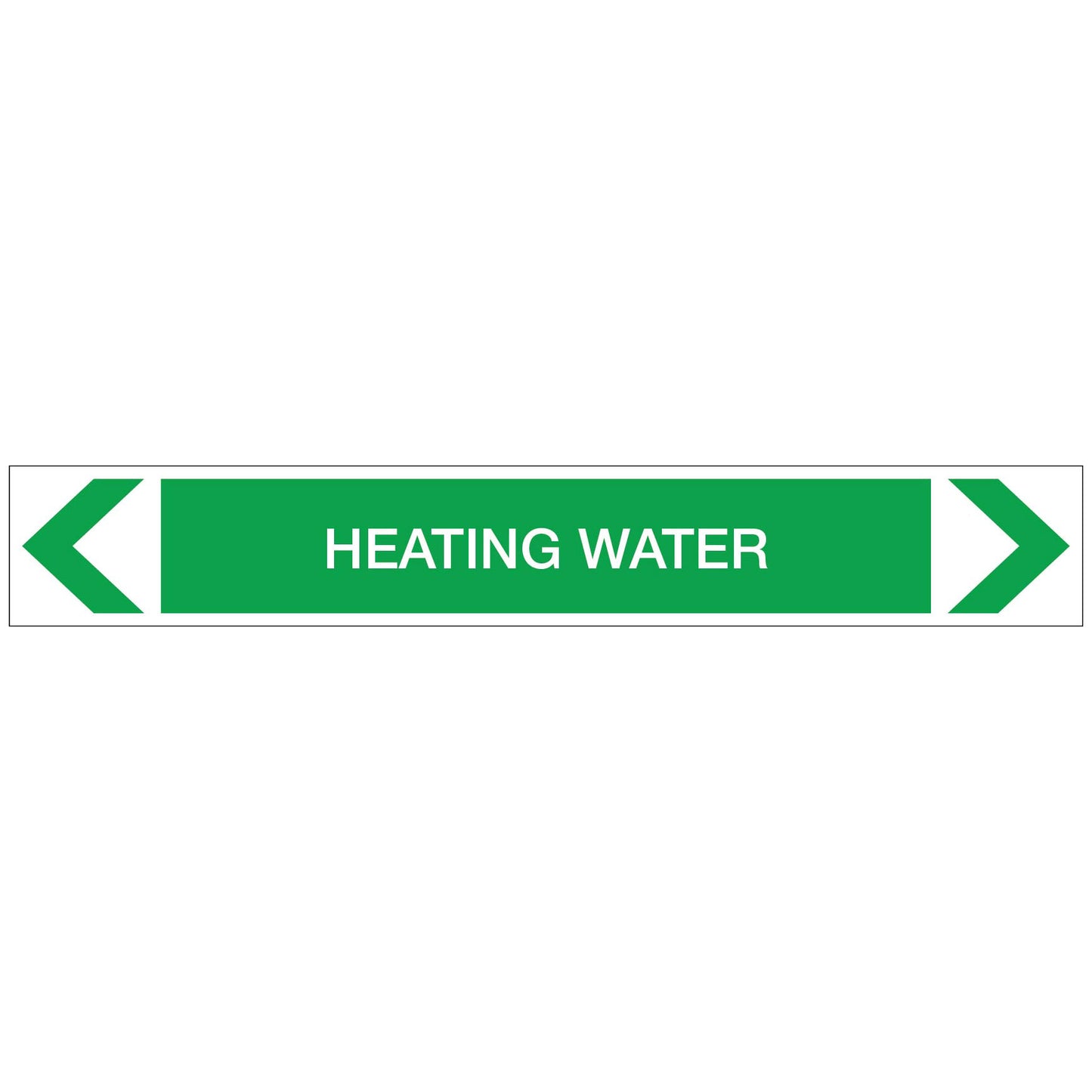 Water - Heating Water - Pipe Marker Sticker