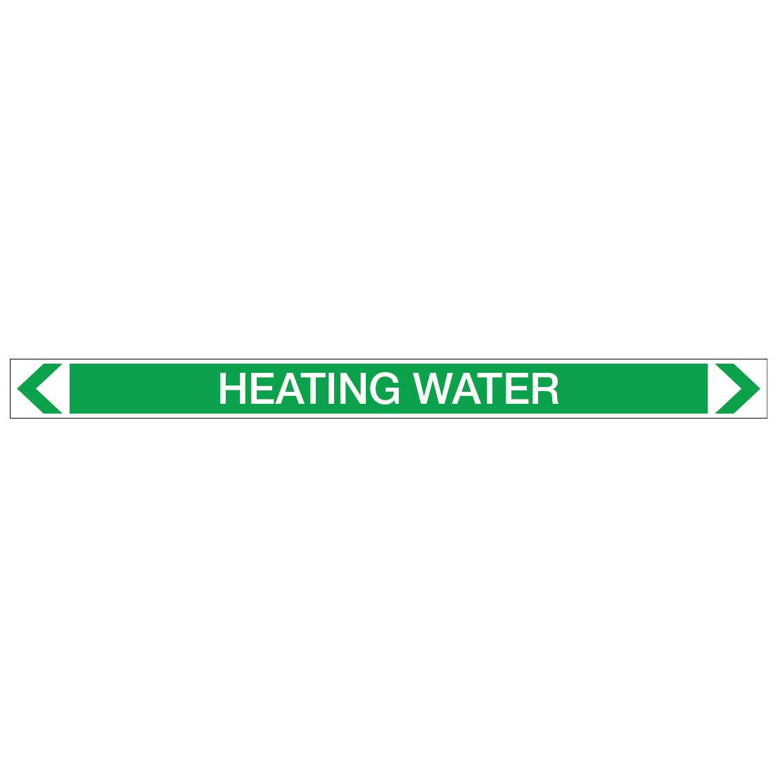 Water - Heating Water - Pipe Marker Sticker