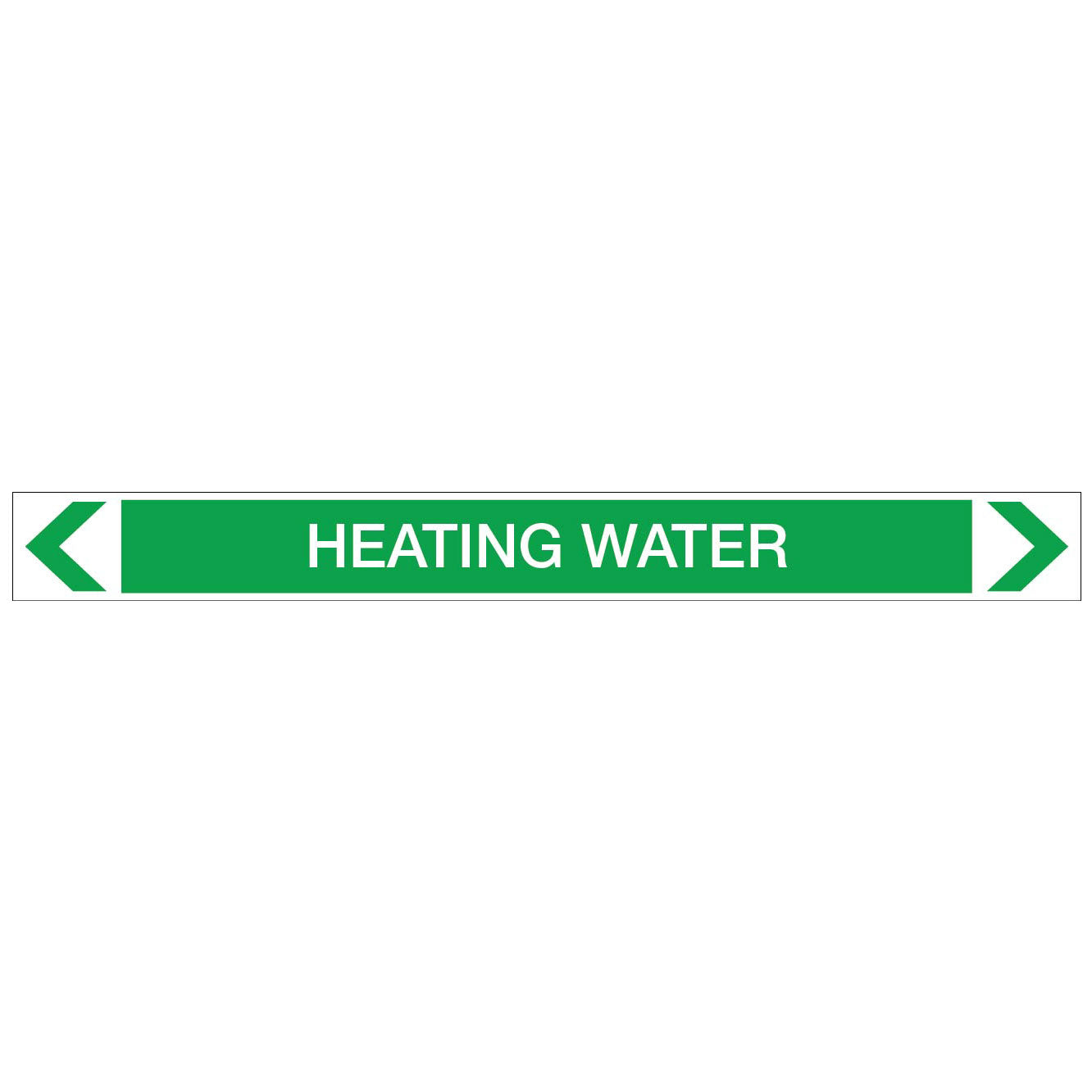 Water - Heating Water - Pipe Marker Sticker