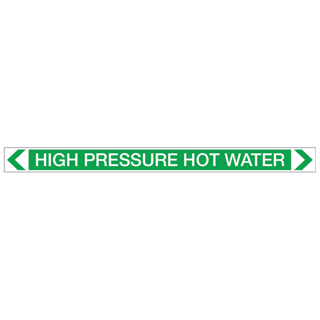 Water - High Pressure Hot Water - Pipe Marker Sticker