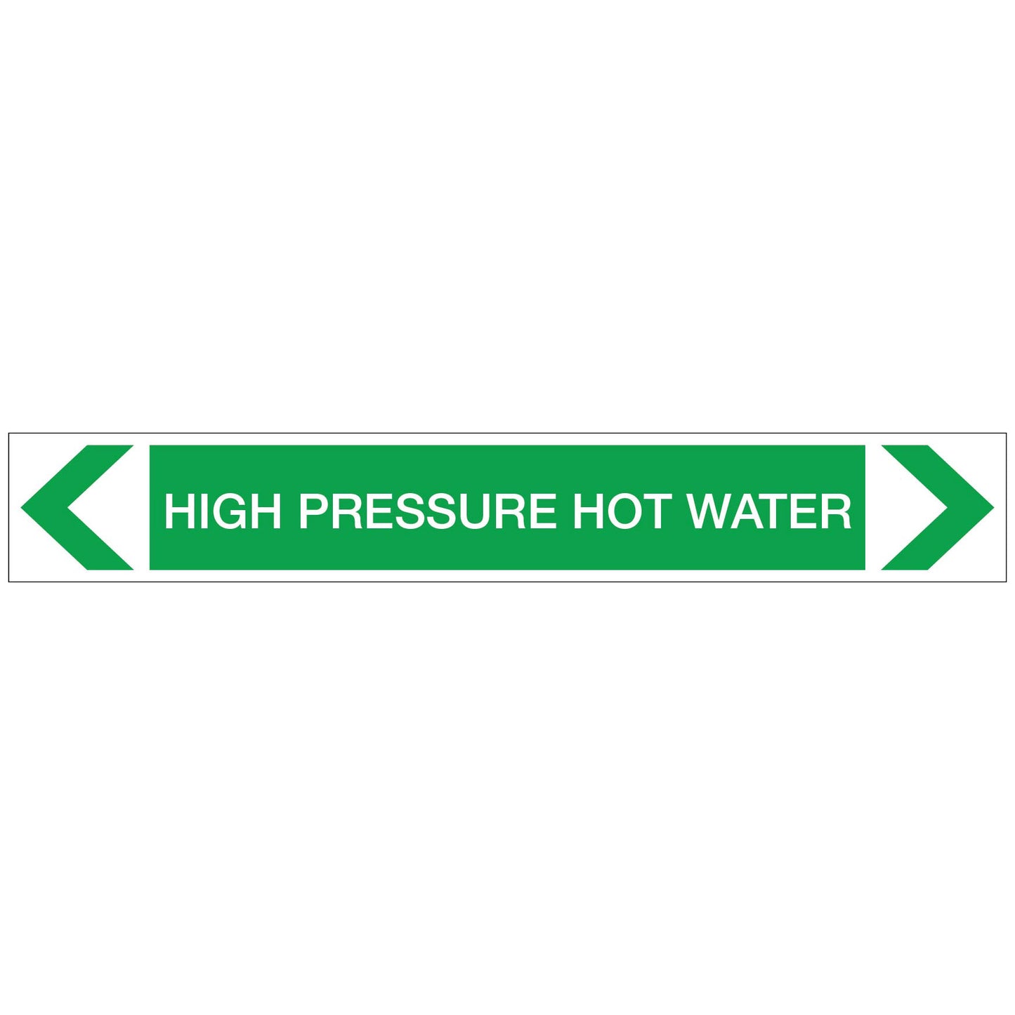 Water - High Pressure Hot Water - Pipe Marker Sticker