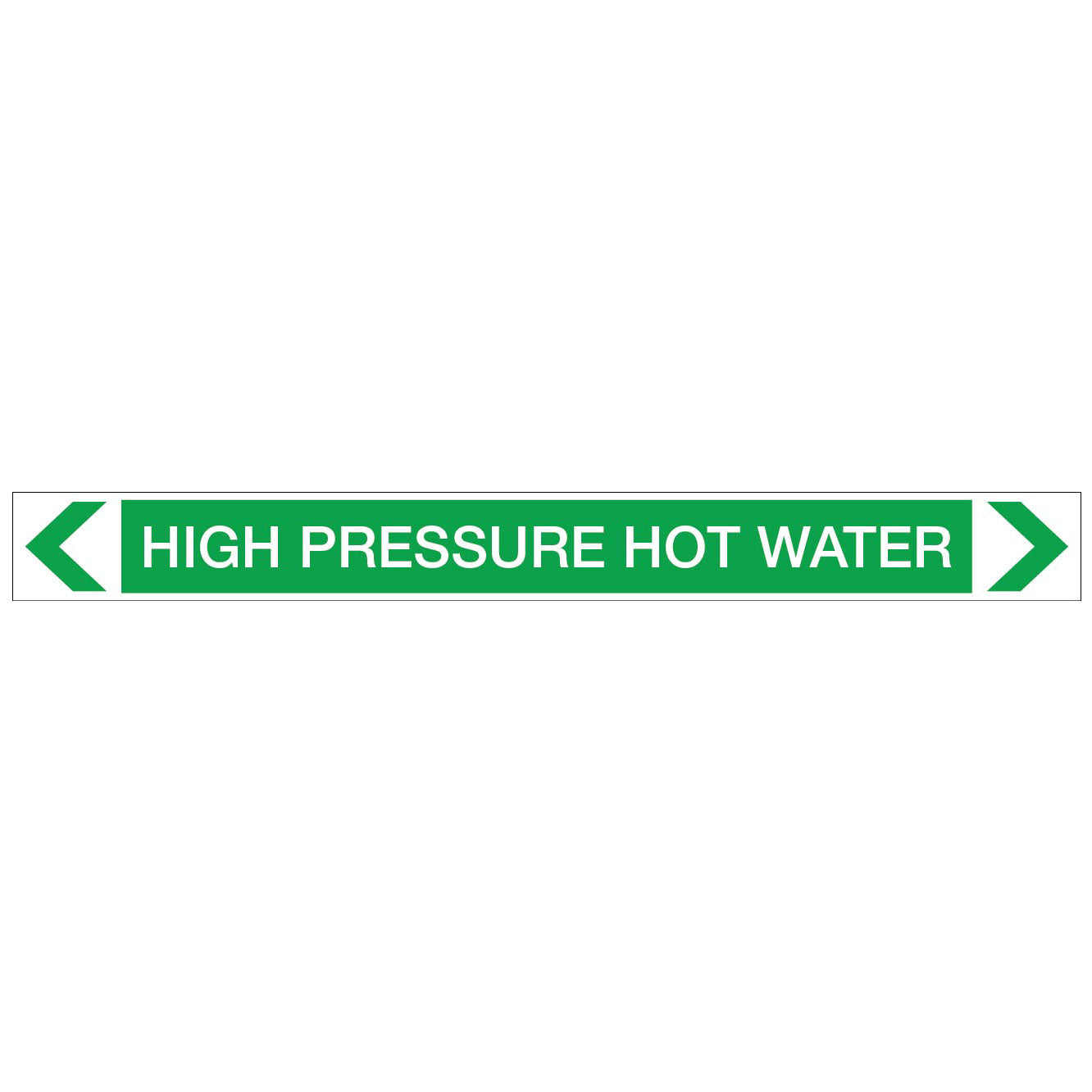 Water - High Pressure Hot Water - Pipe Marker Sticker