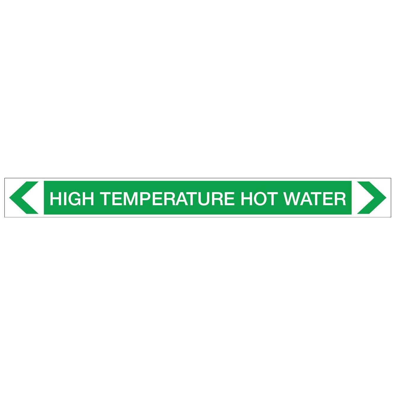 Water - High Temperature Hot Water - Pipe Marker Sticker