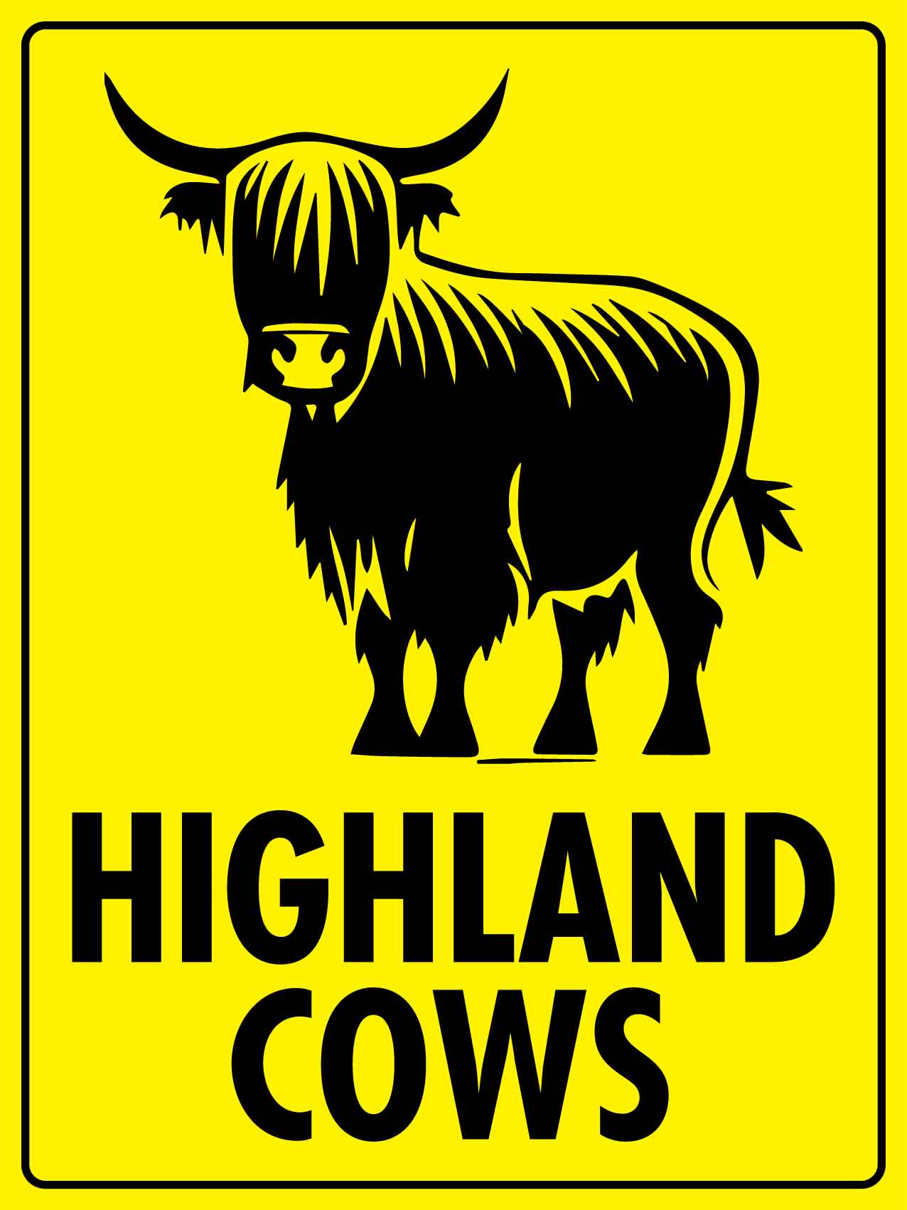 Highland Cows Sign