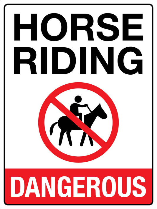 Horse Riding Dangerous Sign