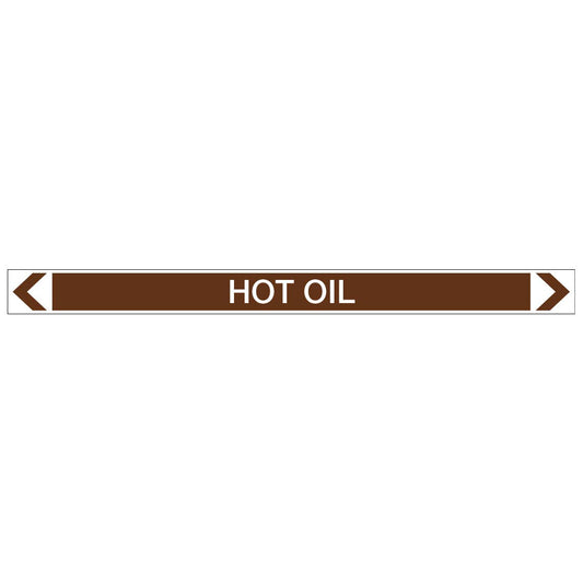 Oils - Hot Oil - Pipe Marker Sticker