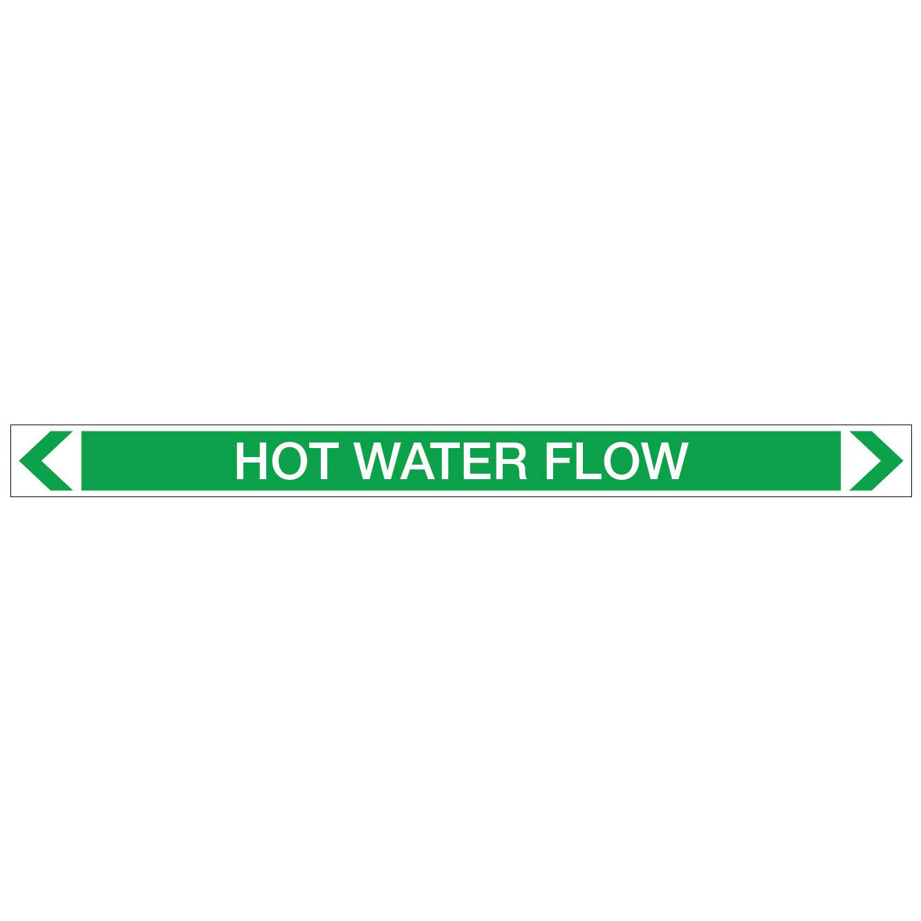 Water - Hot Water Flow - Pipe Marker Sticker