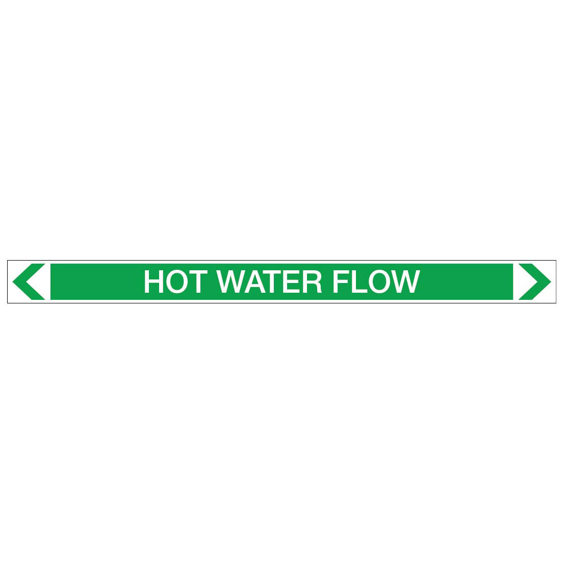 Water - Hot Water Flow - Pipe Marker Sticker