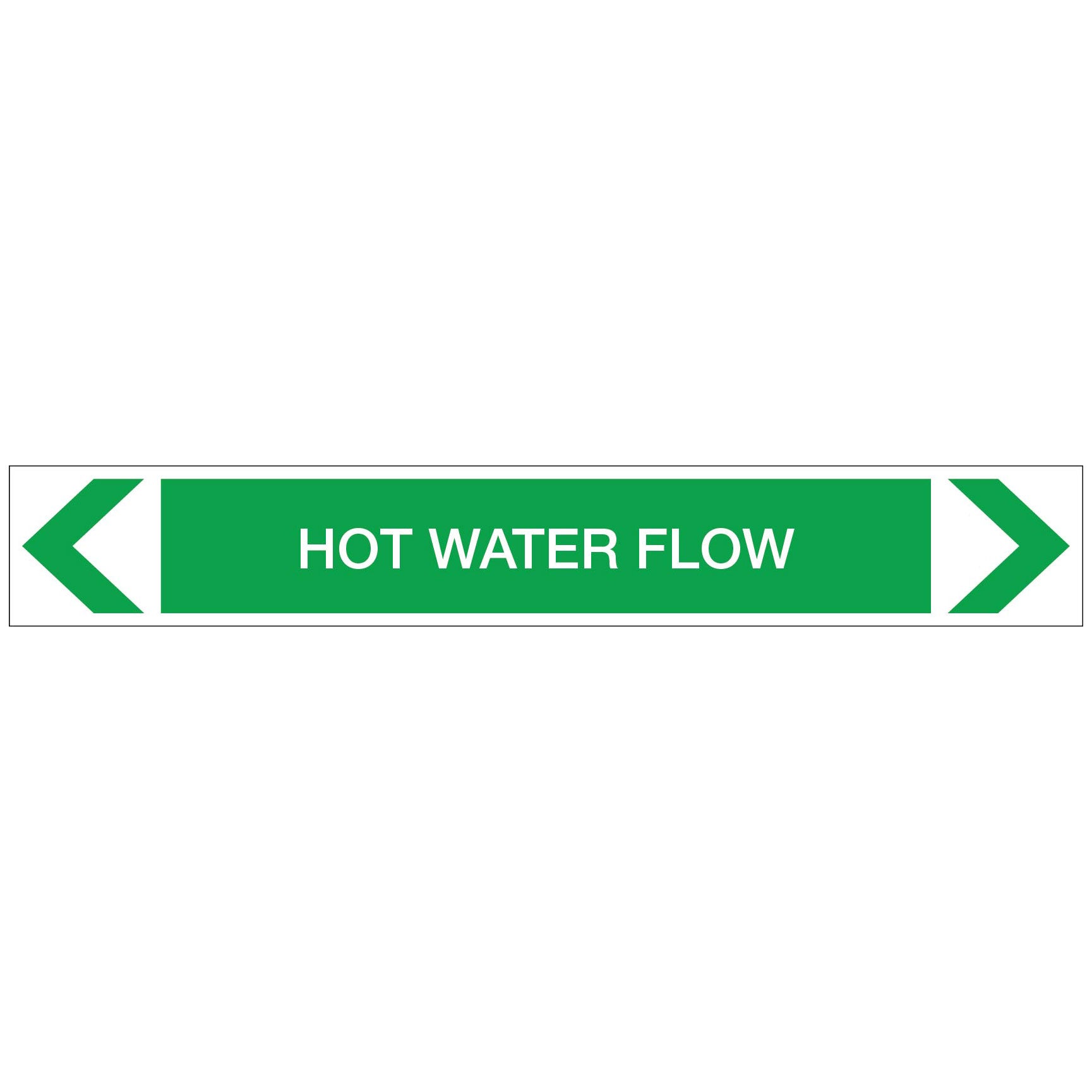 Water - Hot Water Flow - Pipe Marker Sticker – New Signs