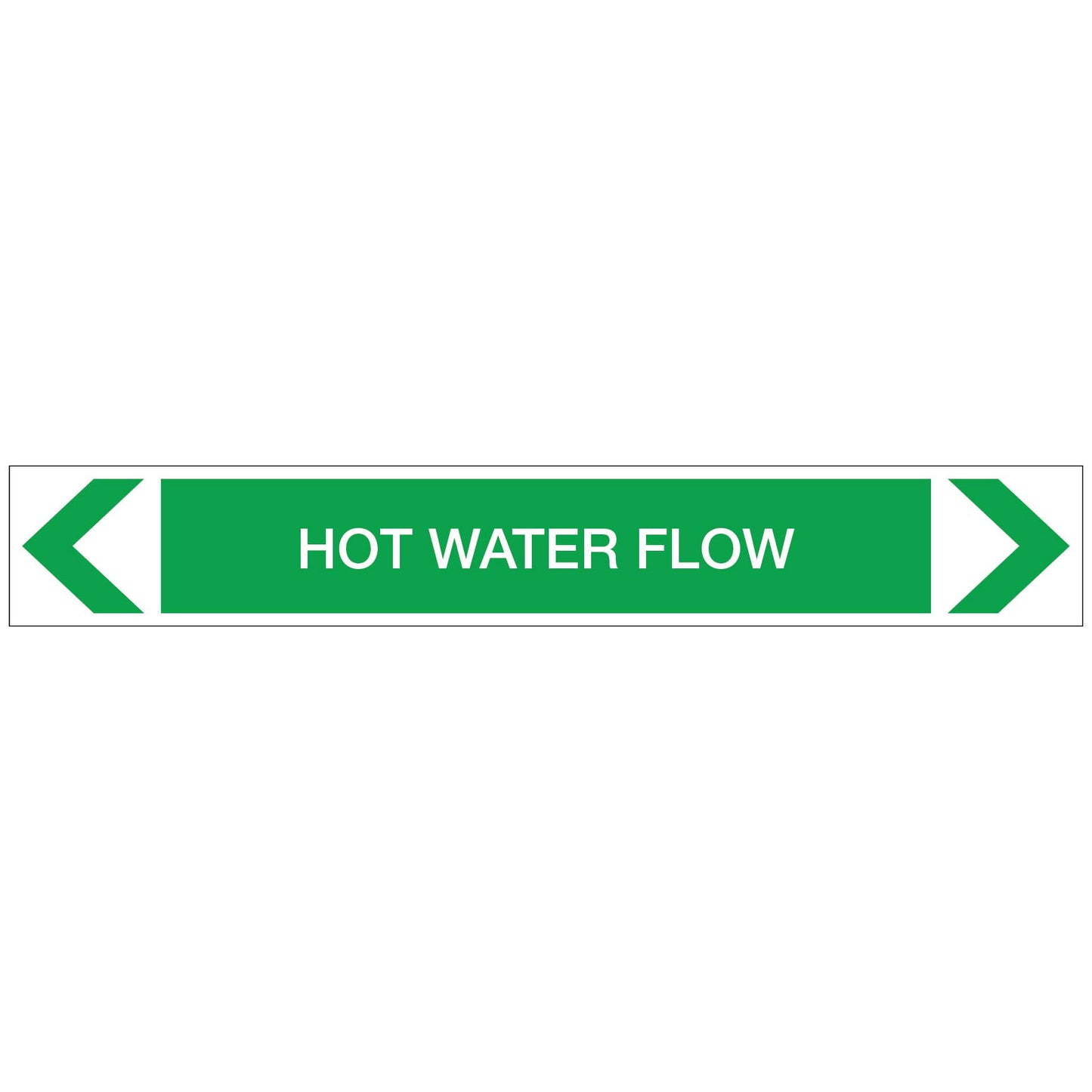 Water - Hot Water Flow - Pipe Marker Sticker