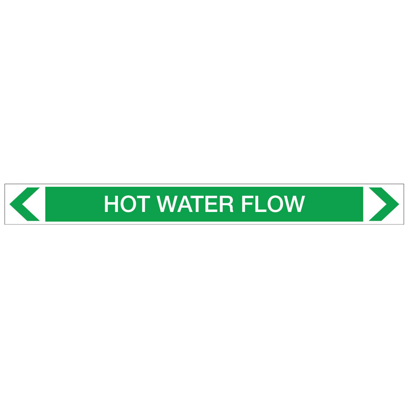 Water - Hot Water Flow - Pipe Marker Sticker