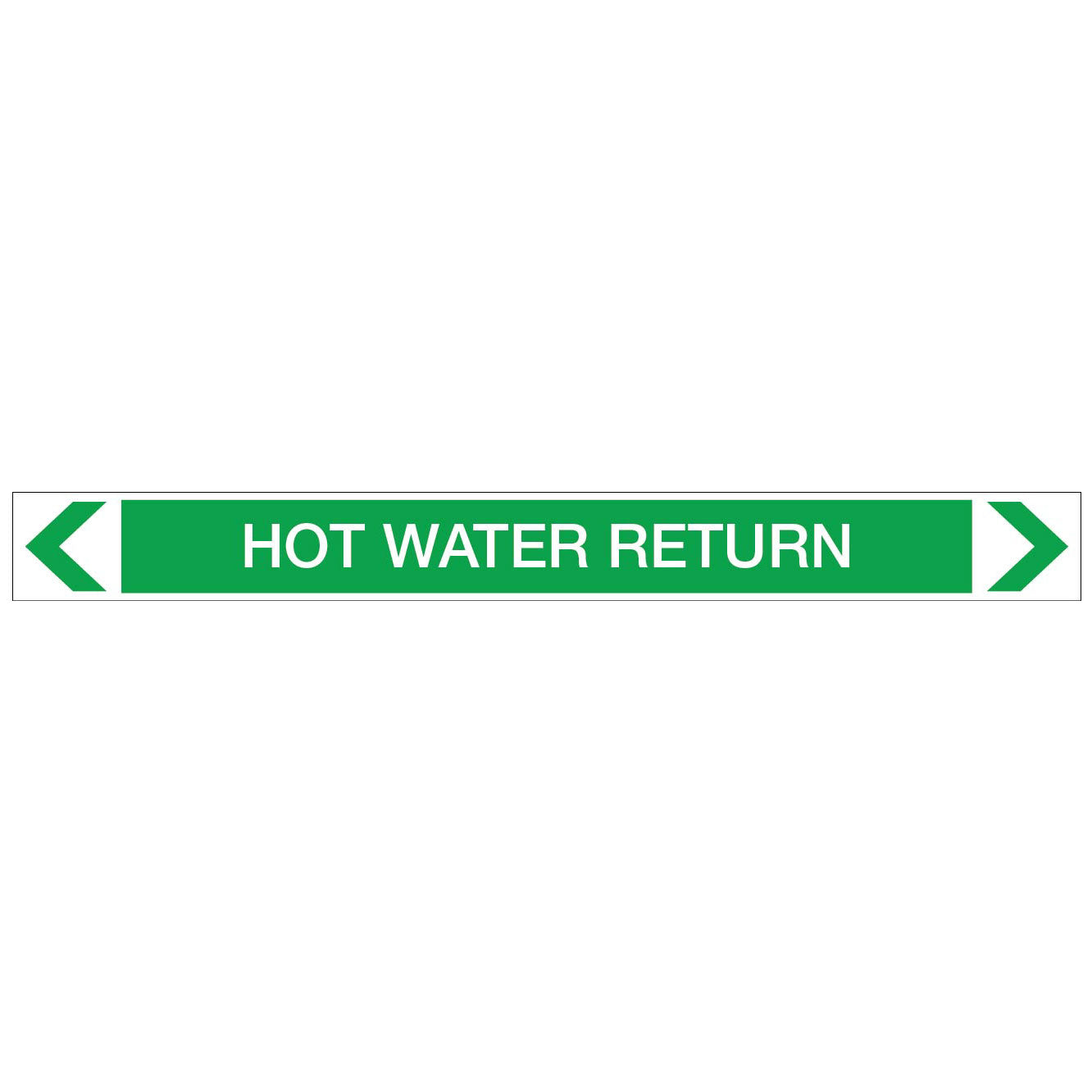 Water - Hot Water Return - Pipe Marker Sticker