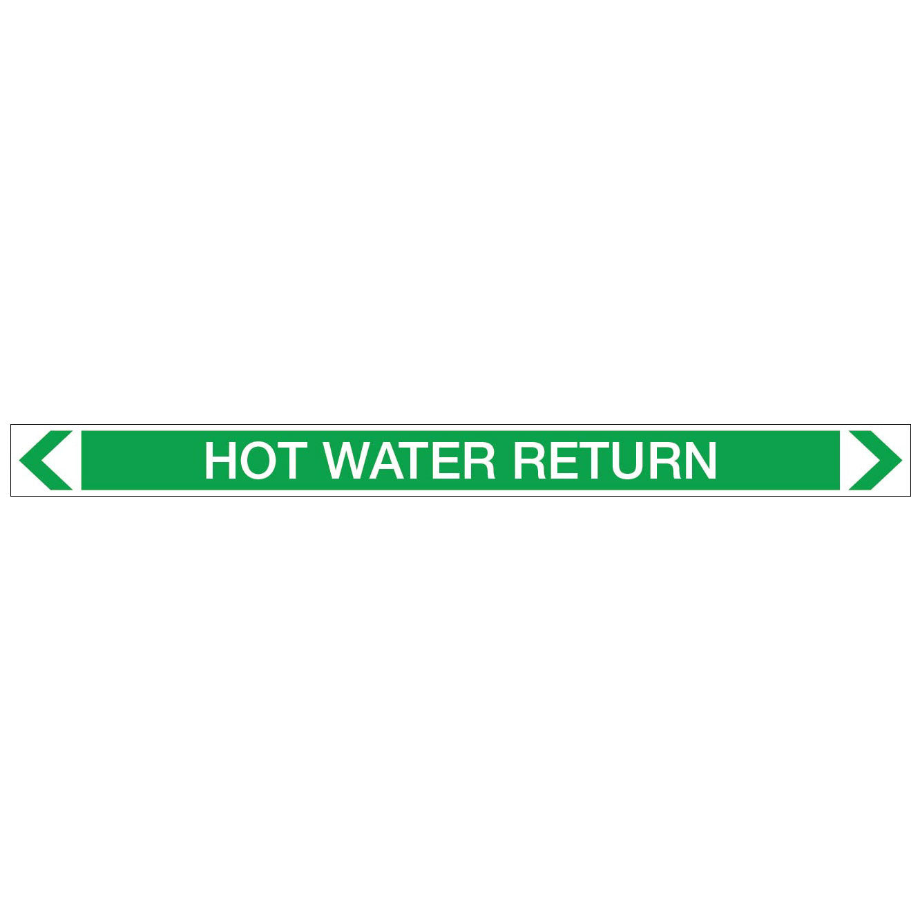 Water - Hot Water Return - Pipe Marker Sticker