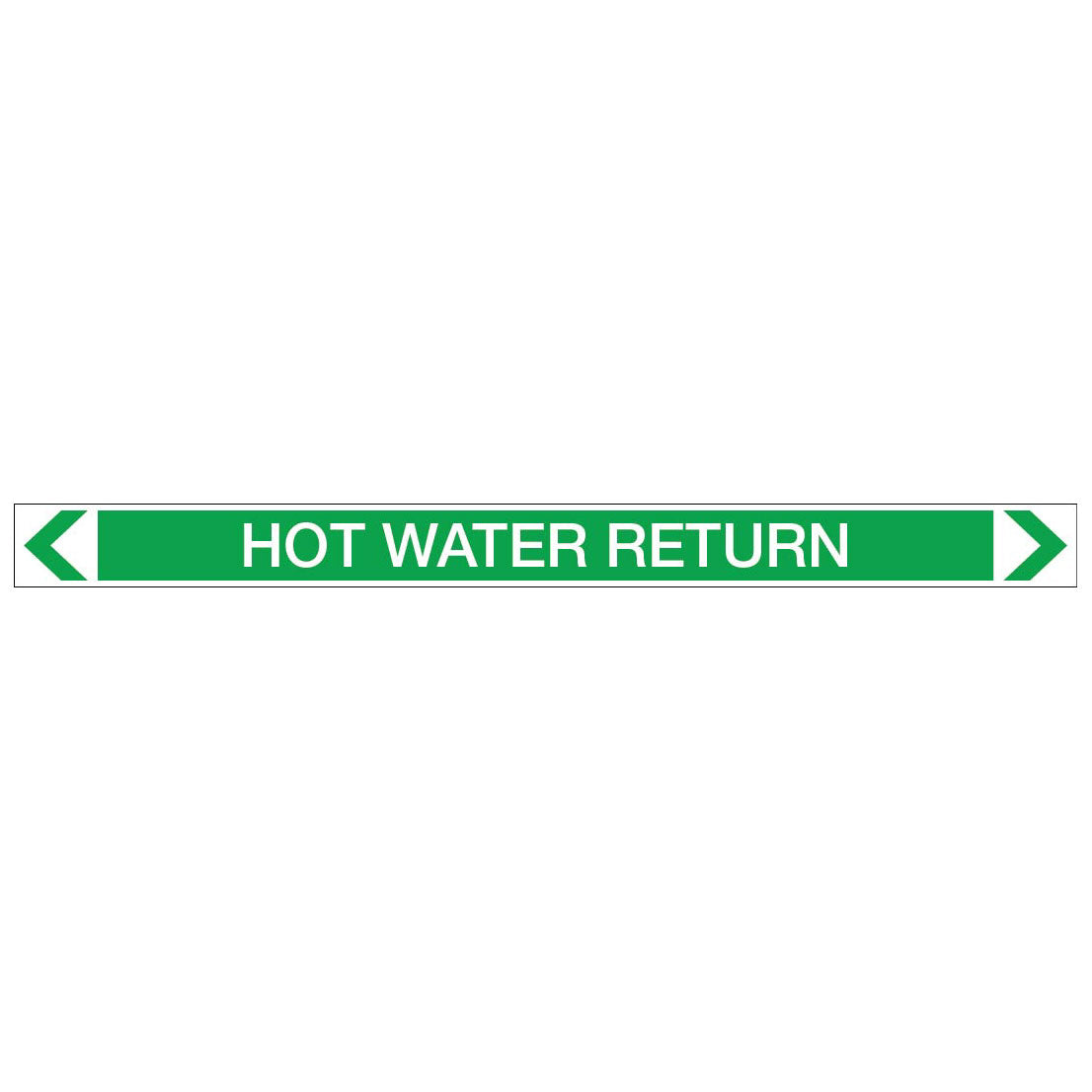 Water - Hot Water Return - Pipe Marker Sticker