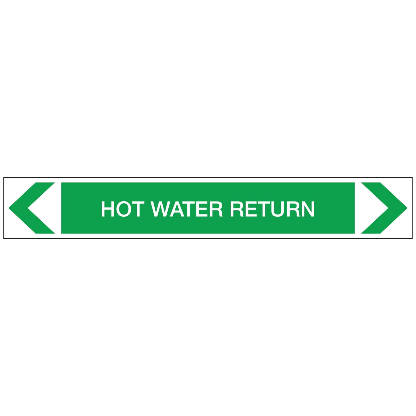 Water - Hot Water Return - Pipe Marker Sticker