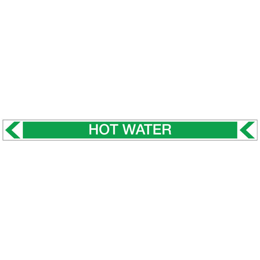 Pool/Spa - Hot Water (Left) - Pipe Marker Sticker