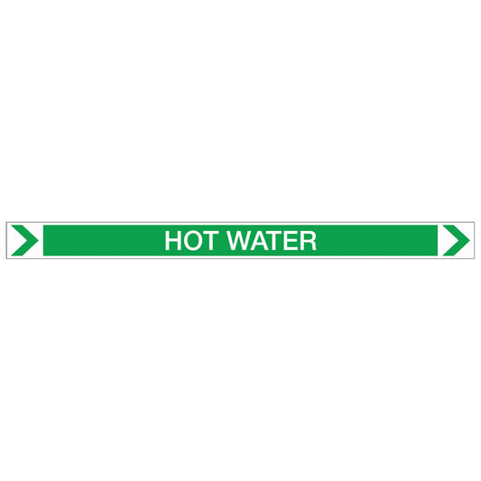 Pool/Spa - Hot Water (Right) - Pipe Marker Sticker