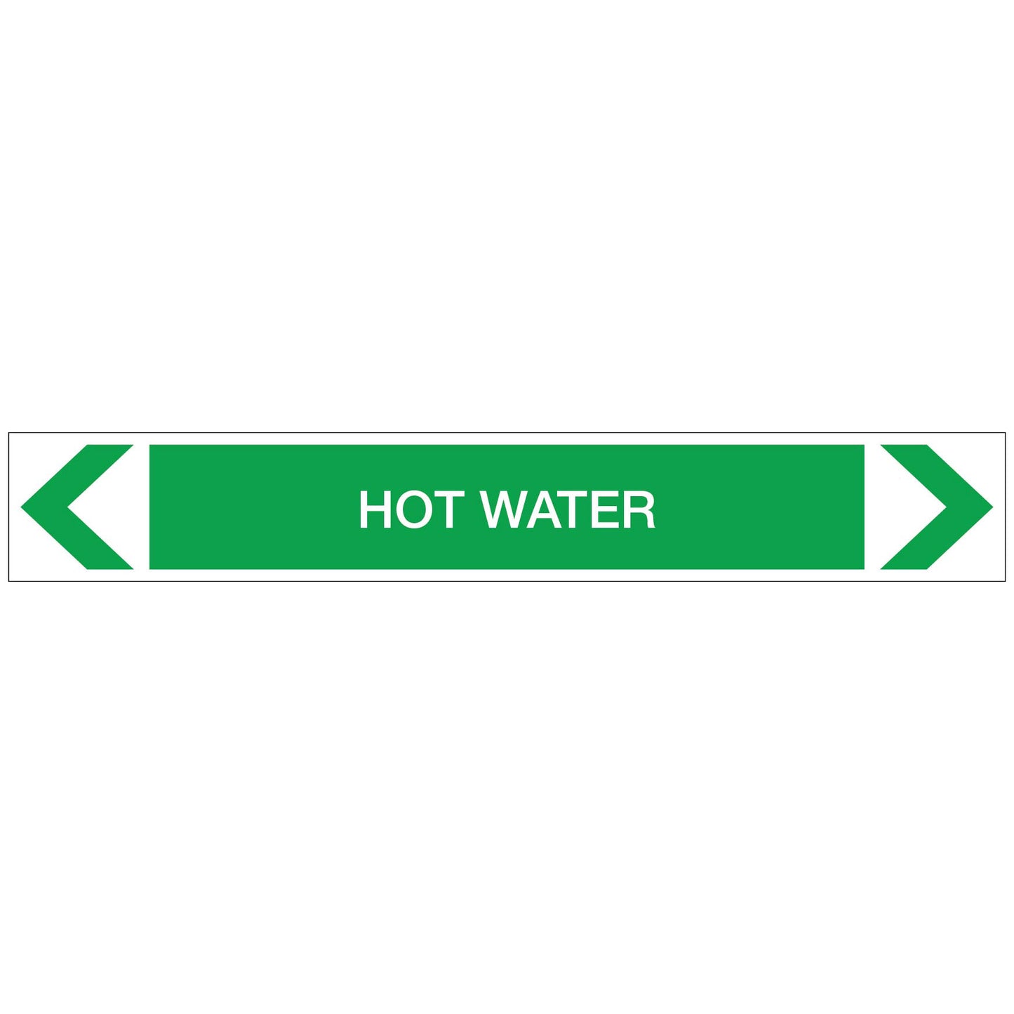 Water - Hot Water - Pipe Marker Sticker