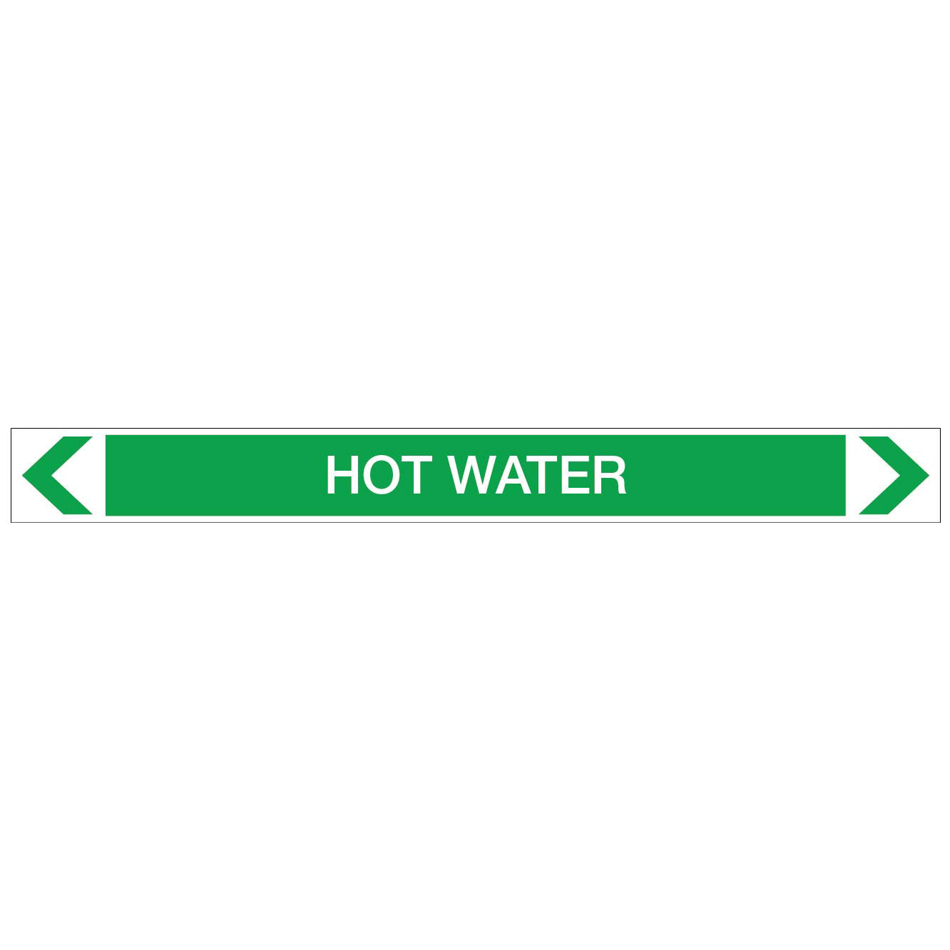 Water - Hot Water - Pipe Marker Sticker