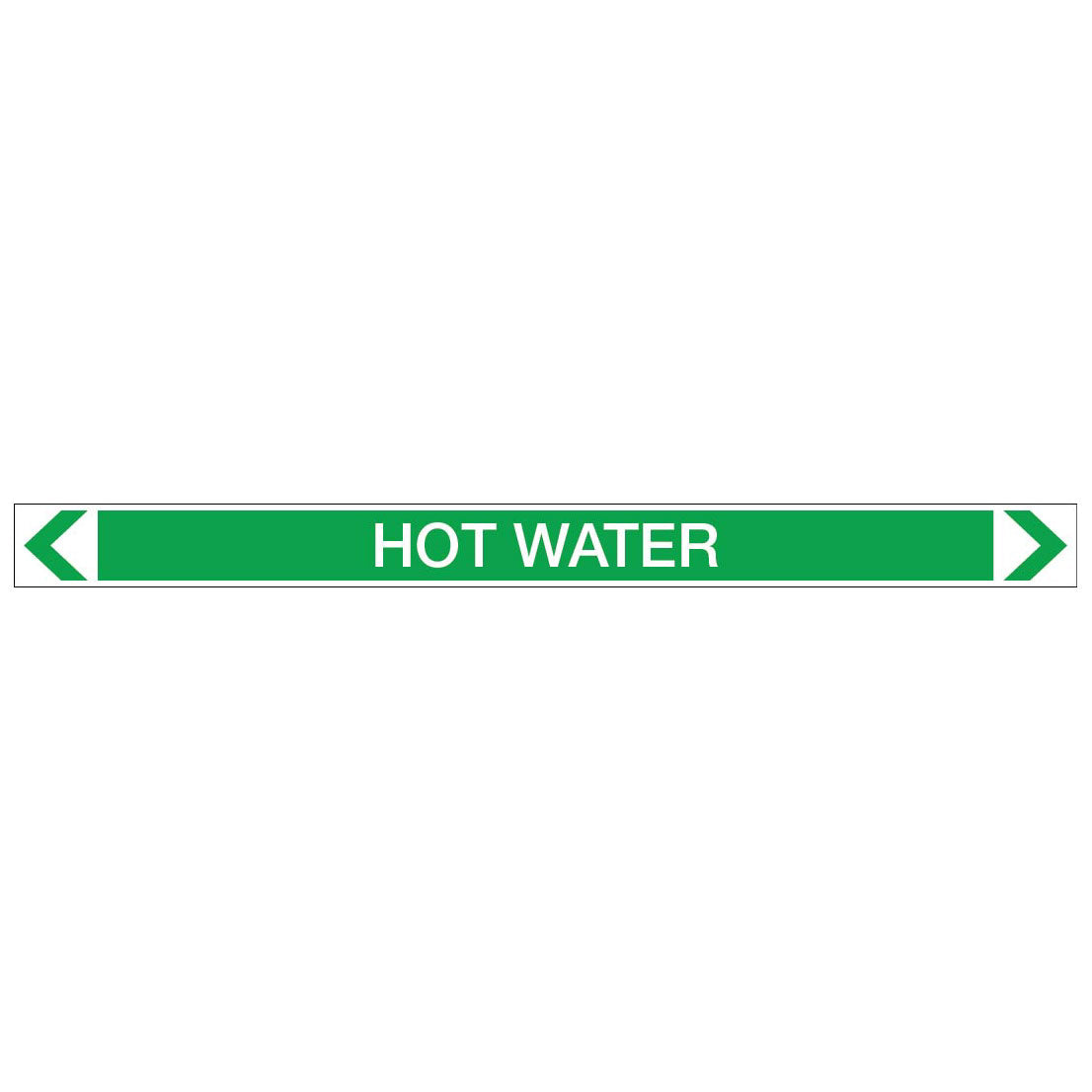 Water - Hot Water - Pipe Marker Sticker