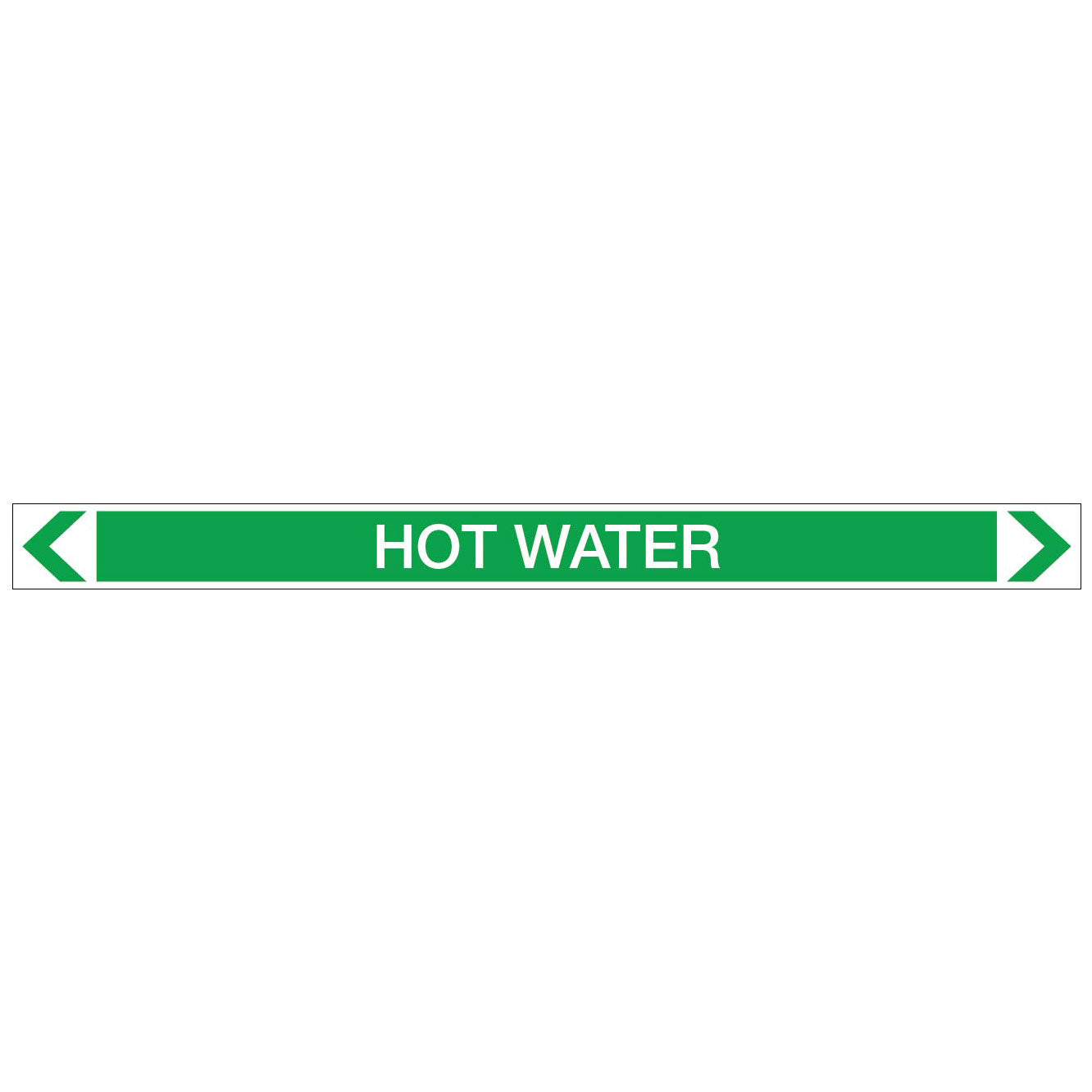 Water - Hot Water - Pipe Marker Sticker