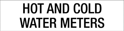 Hot and Cold Water Meter - Statutory Sign