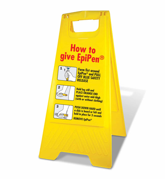 Yellow A-Frame - How To Give EpiPen