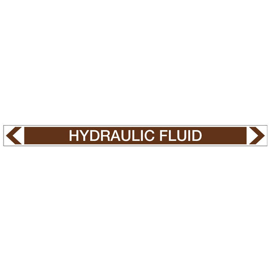 Oils - Hydraulic Fluid - Pipe Marker Sticker
