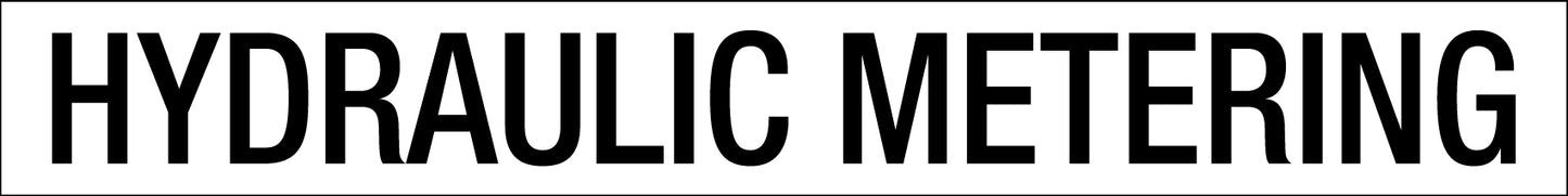 Hydraulic Metering- Statutory Sign