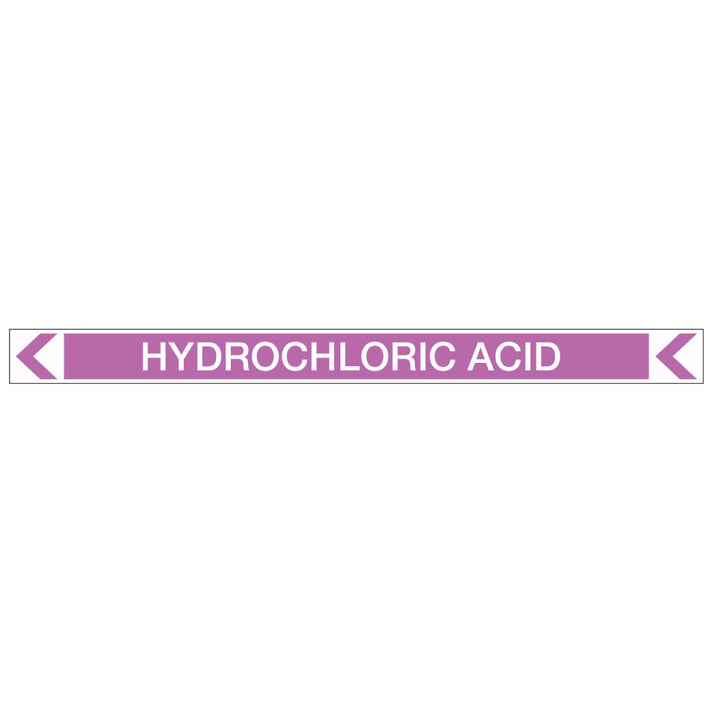 Pool/Spa - Hydrochloric Acid (Left) - Pipe Marker Sticker – New Signs