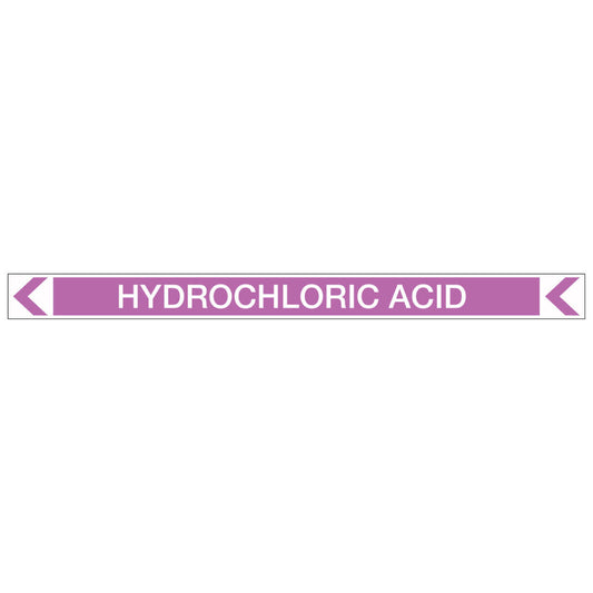 Pool/Spa - Hydrochloric Acid (Left) - Pipe Marker Sticker