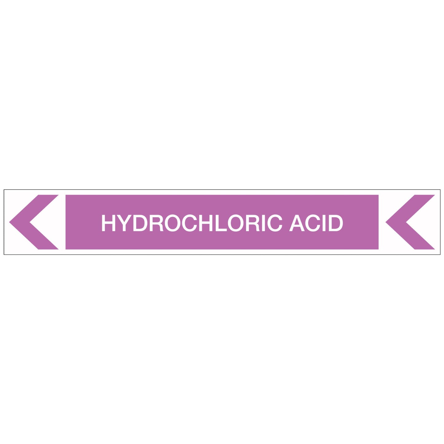 Pool/Spa - Hydrochloric Acid (Left) - Pipe Marker Sticker