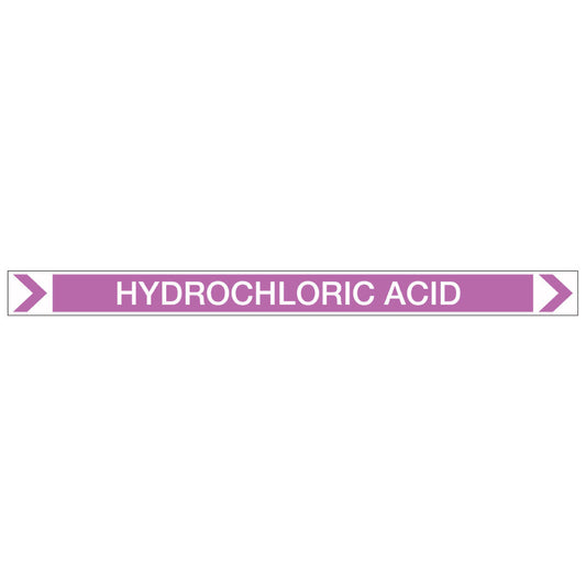 Pool/Spa - Hydrochloric Acid (Right) - Pipe Marker Sticker