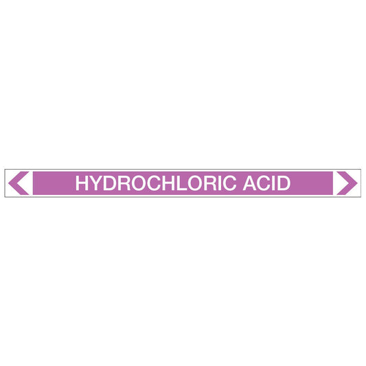 Alkalis / Acids - Hydrochloric Acid - Pipe Marker Sticker