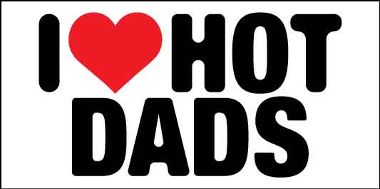 I Heart Hot Dads Car Bumper Stickers