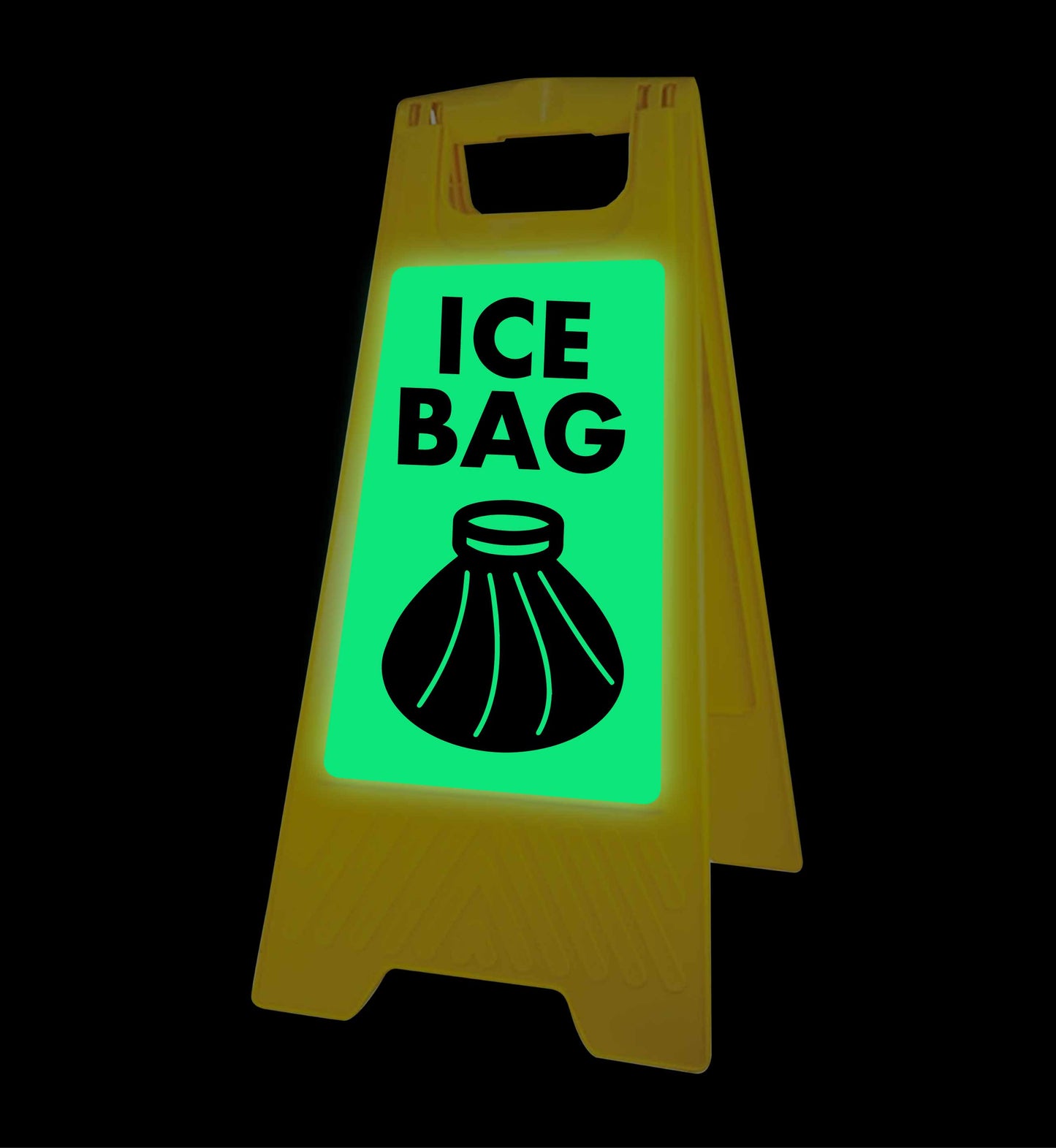 Glow In The Dark - Yellow A-Frame - Ice Bag
