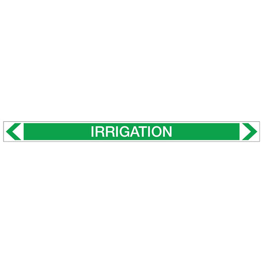 Water - Irrigation - Pipe Marker Sticker