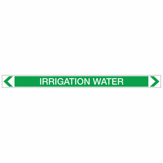 Water - Irrigation Water - Pipe Marker Sticker