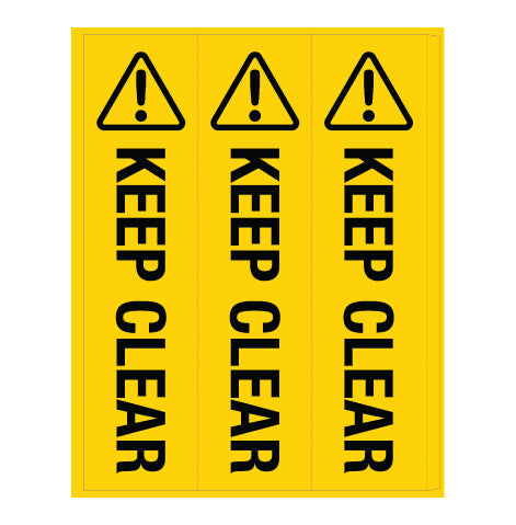 Keep Clear -  Corflute Bollard Cover