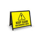 A-Frame Landscape Black - Keep Clear Hazardous Area Corflute Inserts