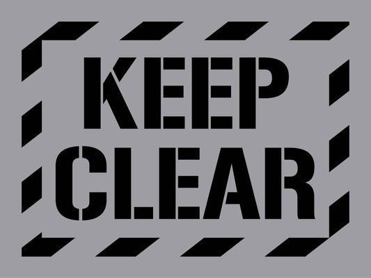 Keep Clear - Aluminium Composite Stencil