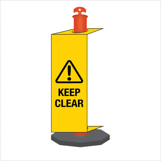 Keep Clear - Corflute Bollard Traffic Signs