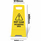 Yellow A-Frame - Keep Clear Hazardous Area