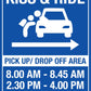 Kiss And Ride Pickup Drop Off Area Right Arrow Sign